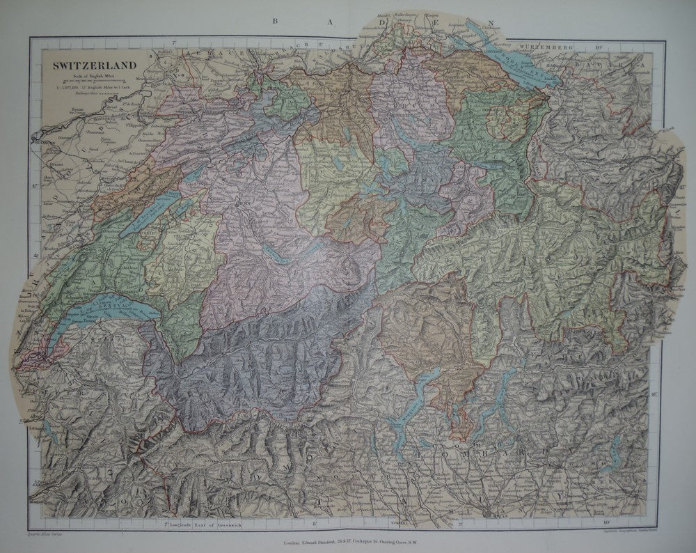 Switzerland antique map – Maps and Antique Prints