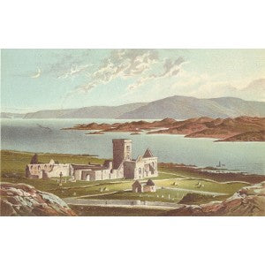 Iona Island Inner Hebrides Scotland antique print 1889