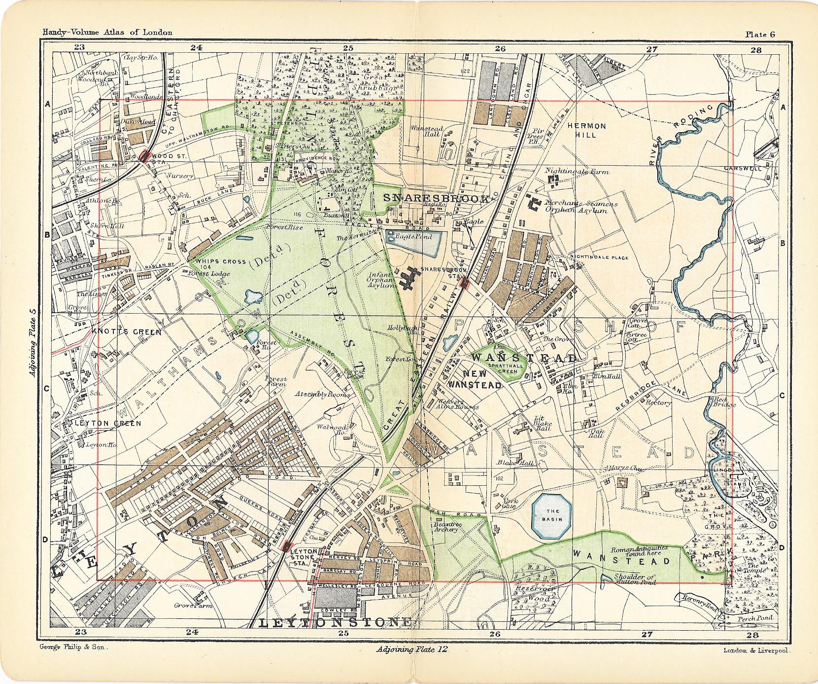 Snaresbrook antique map 1891 – Maps and Antique Prints